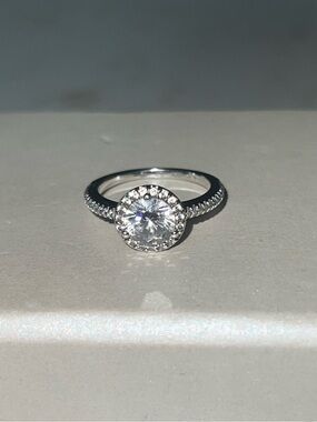 Michael Kors Precious Metal-Plated Sterling Silver Pave' Halo Ring